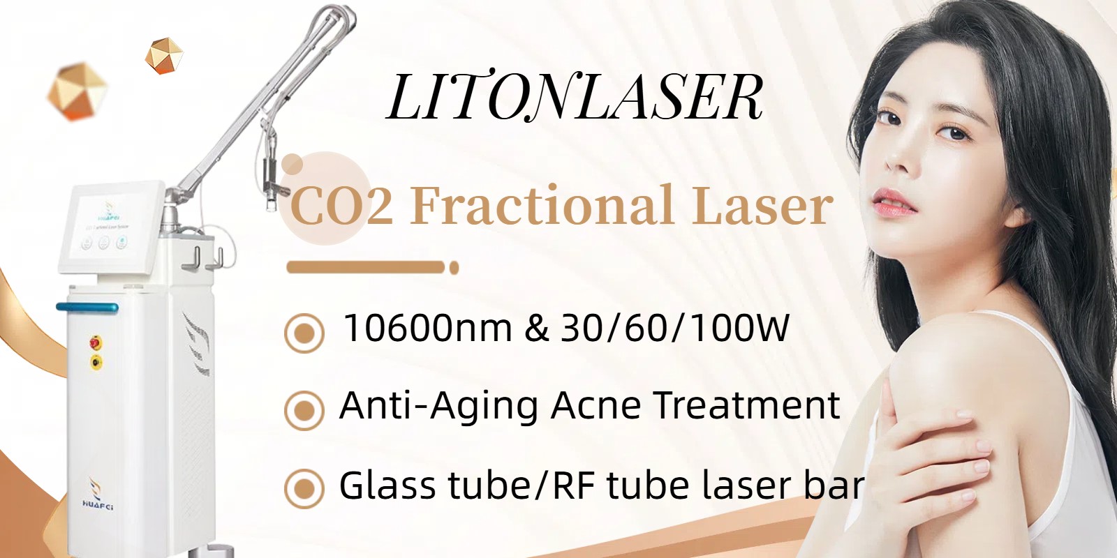 10600nm fractional CO2 laser acne treatment beauty equipment supplier