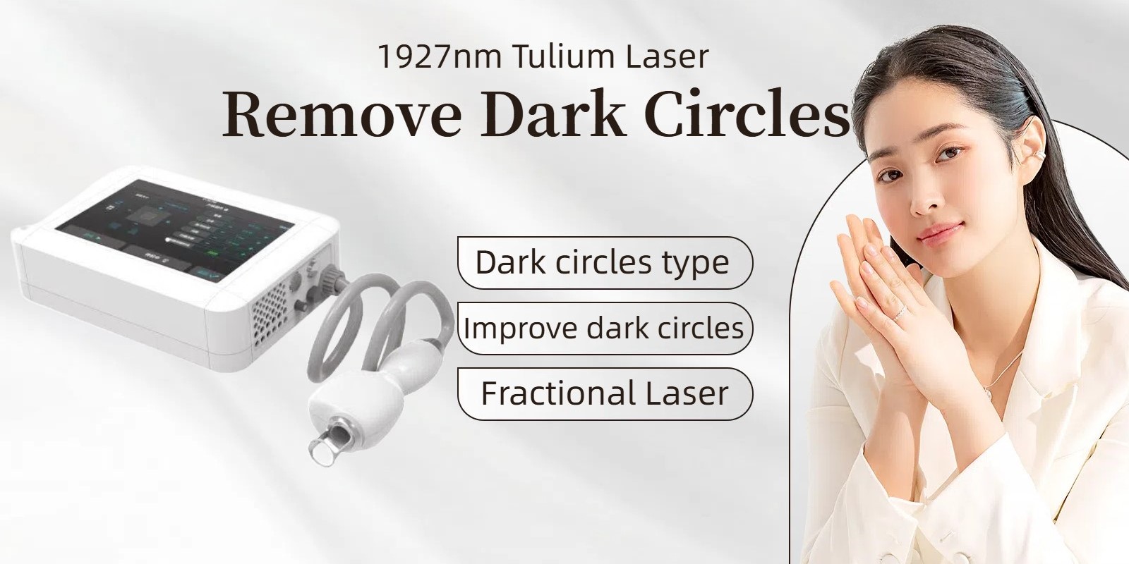 Fractional 1927nm Thulium laser to lighten and remove dark circles