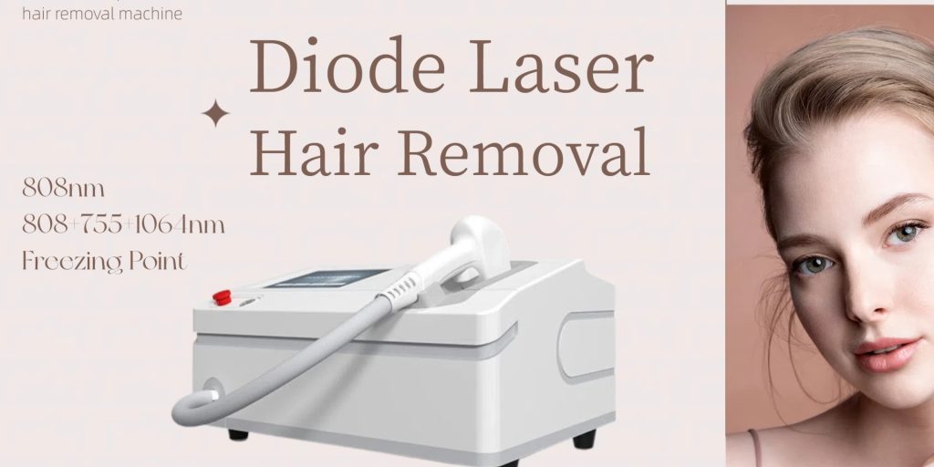 Professional portable 808nm diode laser hair removal machine