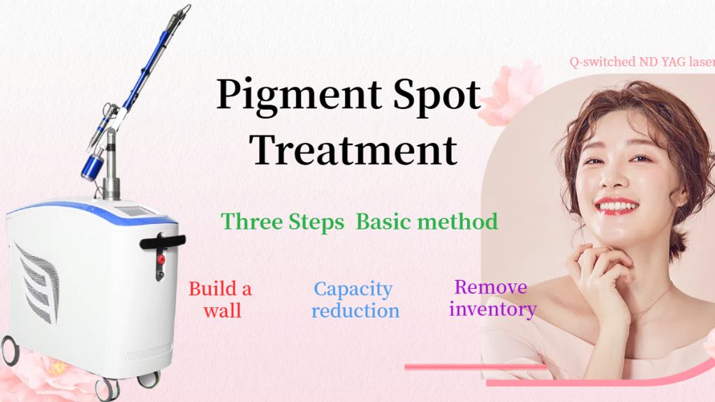 Three steps pigment spot treatment method