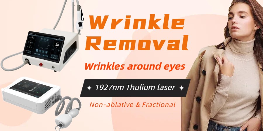 Non-ablative fractional 1927nm thulium laser for wrinkle removal around the eyes