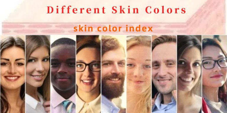 Skin color index - different skin colors